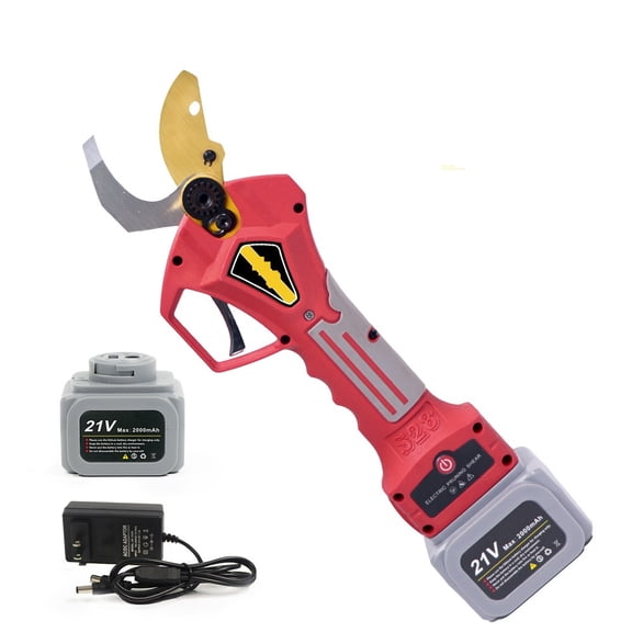 400W Cordless Electric Pruning Shears, Fruit Tree Bonsai Pruning Machine Lithium Powered With 2 Batteries ,Easy to Operate