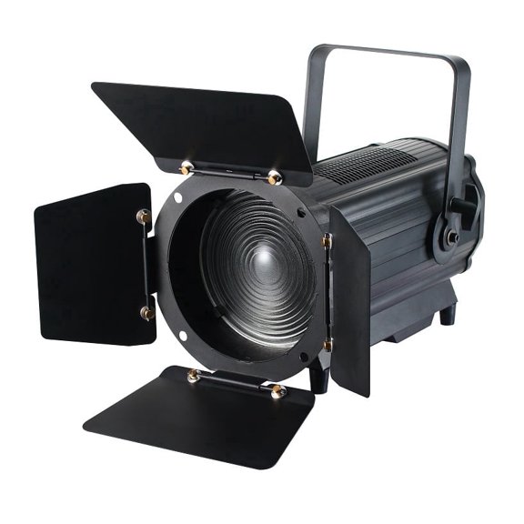 400W DMX LED Fresnel Spotlight 8°-90° Auto Zoom Ra90 Warm White Studio Stage Light Silent Cooling Fan