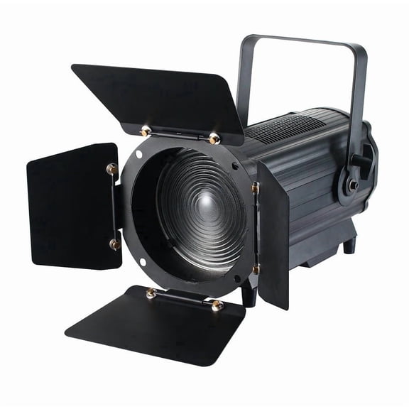 400W DMX LED Fresnel Spotlight 8°-90° Auto Zoom Ra90 Warm White Studio Stage Light Silent Cooling Fan
