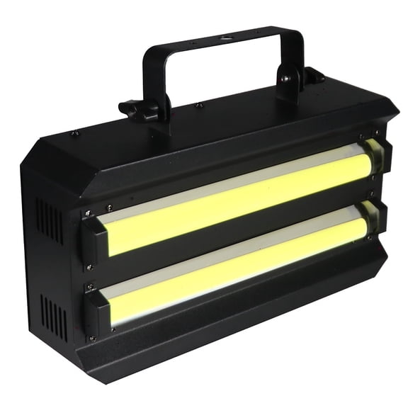 400W Double Row Strobe Light, White LED Stage Flash Light with DMX512 Voice Control for Indoor Disco Party