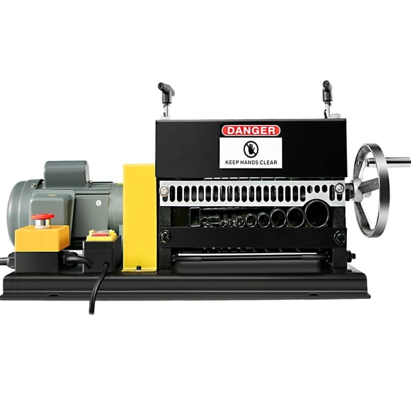 400W Electric Wire Stripping Machine 1.5-38mm Portable Benchtop Automatic Stripper 1400RPM 10 Channel for Round Flat Cable ,Easy to Use