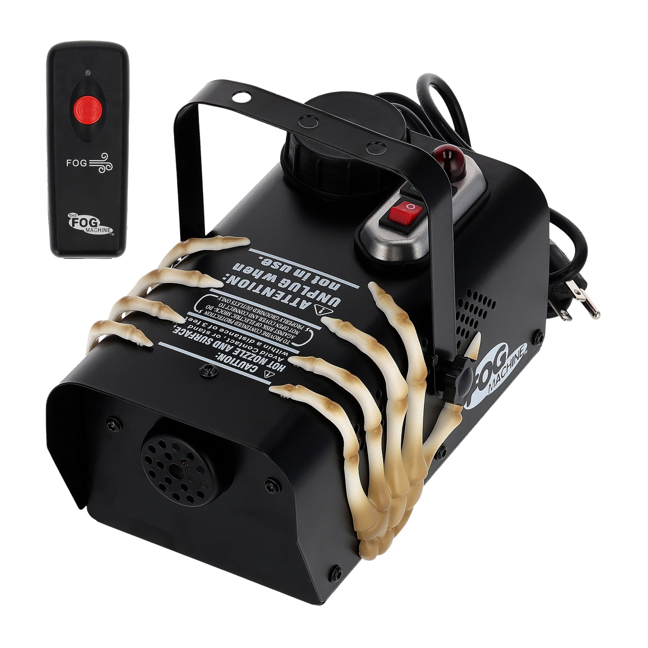 400W Skeleton Hands Fog Machine with Remote Control, Black, Halloween by Way To Celebrate