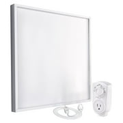 400W Infrared Wall Heater - with Plugin Stat - Radiant Wall Heaters - Quick & Even Heat Distribution, Silent Fanless Operation, Thin & Sleek Profile - Overheat Protection Feature