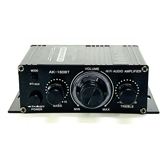 400W MINI Power Amplifier Channel 2.0 With BT HIFI Stereo Sound Amp Bass Trebl For Home/Car/RV/Yacht Theater Sound System ,Low Profile Design