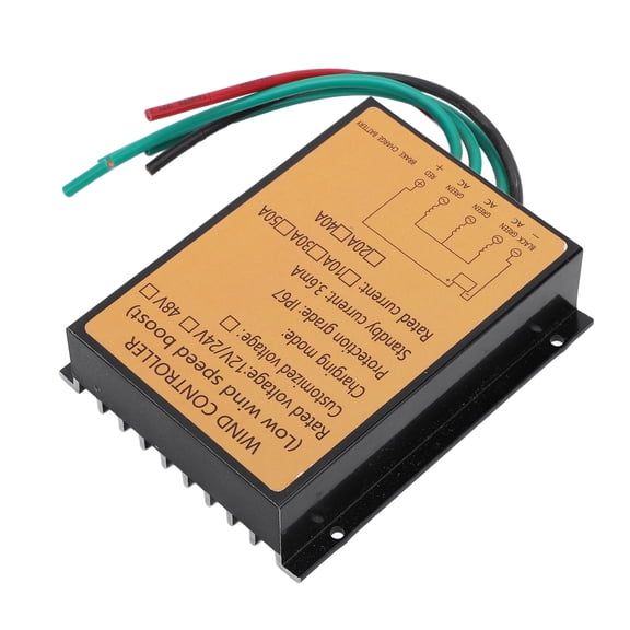 400W MPPT Wind Turbine Charge Controller, 12V/24V Auto-Sensing Waterproof Regulator for Home Wind Generator Systems