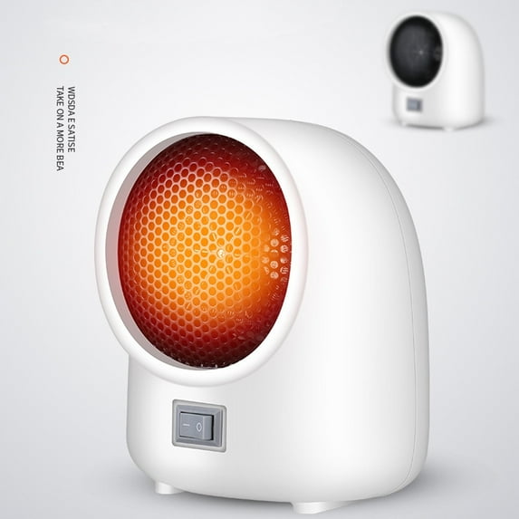 400W Mini Ceramic Space Heater Fan - Desktop Personal Heater Tip-Over Protection Quiet Office Heater Energy Efficient(White)