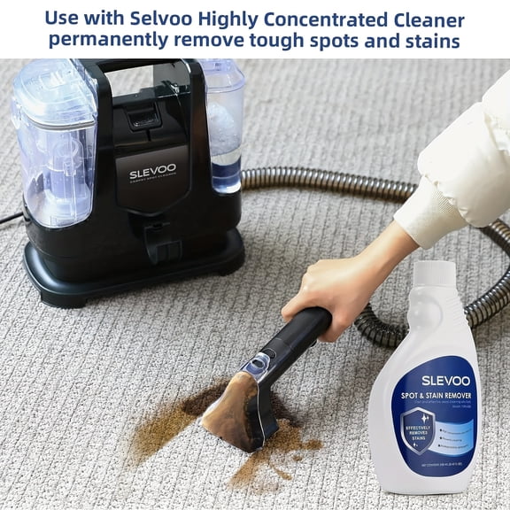 400W Powerful Carpet Cleaner Machine with Strong Suction, Portable Upholstery Cleaner (Includes A Bottle Of Stain Remover) for Pet Accident, Rugs, Carpet And Upholstery