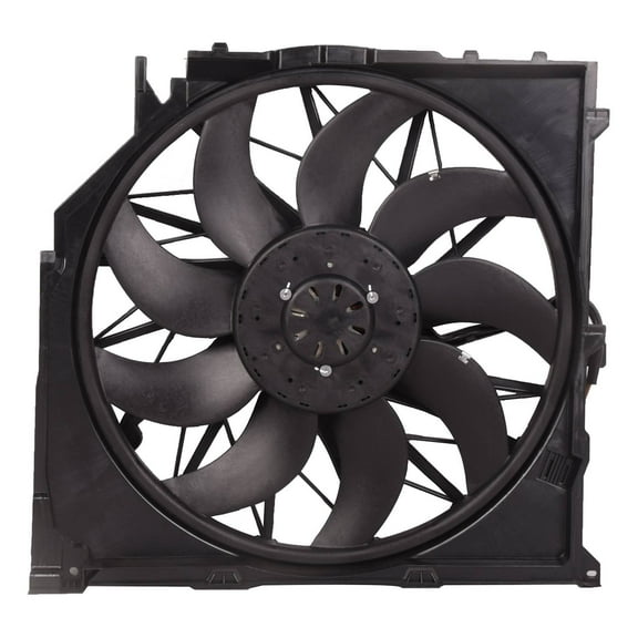 400W Radiator Cooling Assembly with Shroud - 12V High Performance Single -Radiator Cooling Fan Assembly 400W