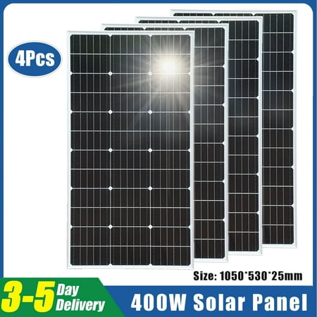 400W Solar Panel 4X100W Monocrystalline PV Off-Grid System Charging for RV Boat Camping