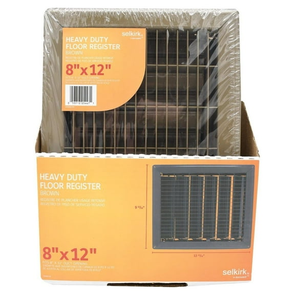 400b8x12 8 X 12 Brown Floor Register