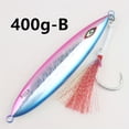 thumbnail image 1 of 400g Glow Metal Jigging Fishing Lure with Hook, Slow Pitch Artificial Saltwater Hard Bait, Lead Casting Tackle - Mixed Color, Saltwater Fishing Gear | Glow Finish Lure | Lead Fishing Weight, Fishing B, 1 of 7