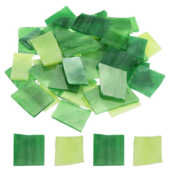 400g Mosaic Tiles Irregular Glass Mosaic Tiles Stained Mosaic Glass for Art Crafts DIY Projects Green Series