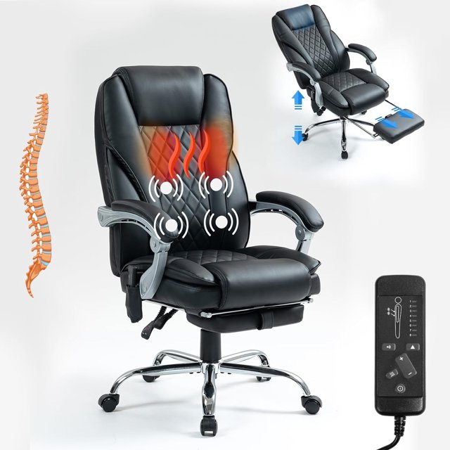 400lbs Big and Tall Executive Leather Office Chair Ergonomic Design