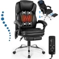 thumbnail image 1 of 400lbs Big and Tall Executive Leather Office Chair with footrest Heavy Duty, Reclining, and Stylish Computer Desk Chair, 1 of 9