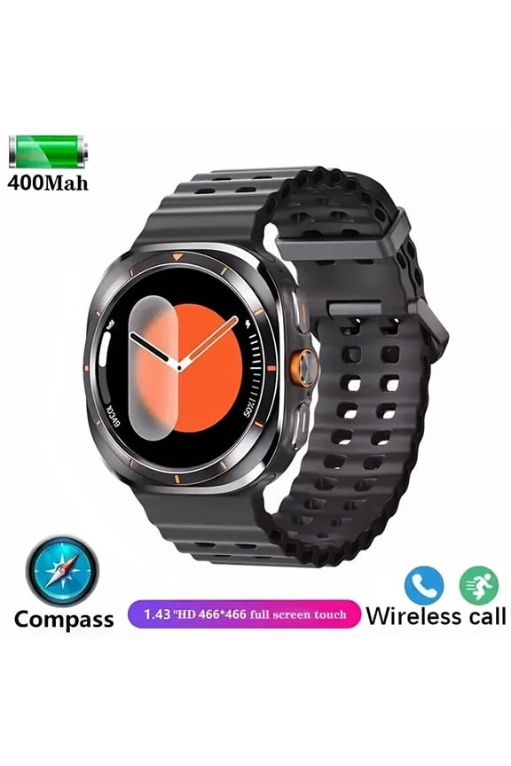 400mAh Magnetic Charging Fashion Smartwatch, Multi-Sport & Compass Function, Wireless Call for iOS & Android, Holiday Gift