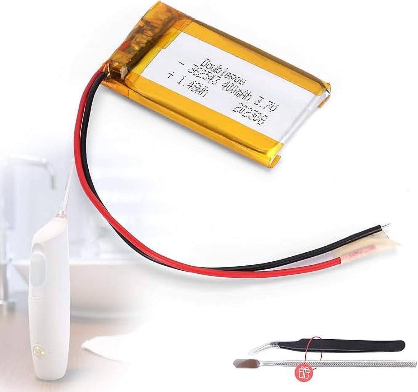 400mAh Power Flosser Battery Compatible with Philips Sonicare AirFloss Pro/Ultra HX8140/ HX8240/ HX8340/ HX8341/ HX8381/ HX8401, Water Flosser Replacement Parts