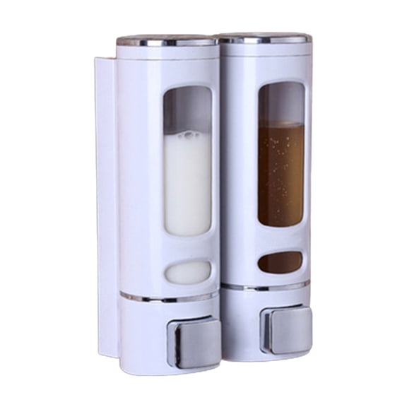 400mL Manual Soap Dispenser Wall Mounted Hand Press Soap Dispenser for Dish Liquid Lotion Shower Gel Shampoo Chamber