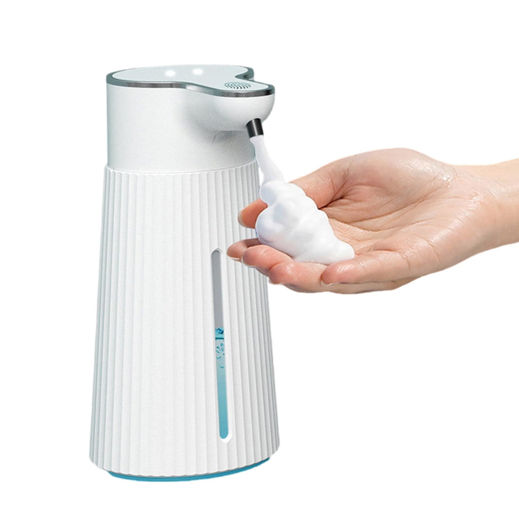 400ml Automatic Foam Soap Dispenser Touchless Induction Hand Washer Rechargeable for Kitchen Bathroom Countertop