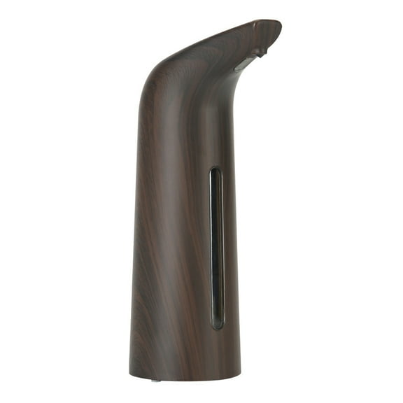 400ml Automatic Touchless Liquid Soap Dispenser Deep Wood Grain Battery Operated