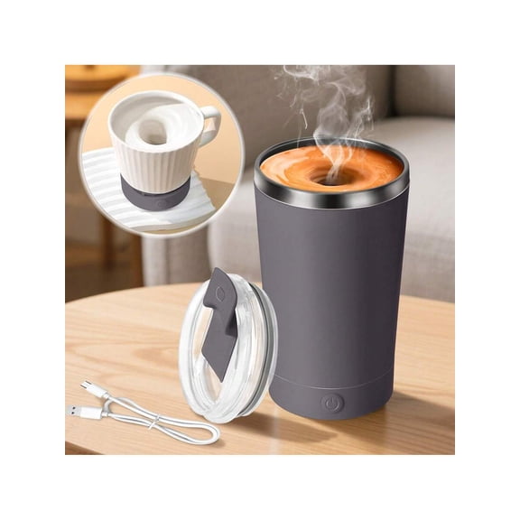 400ml Dark Blue Self Stirring Coffee Mug Magnetic Automatic Mixing