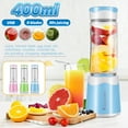 thumbnail image 1 of 400ml Multi-Function 6 Blades USB Electric Fruit Juicer Smoothie Maker Blender Juice Bottle Cup Machine, 1 of 3