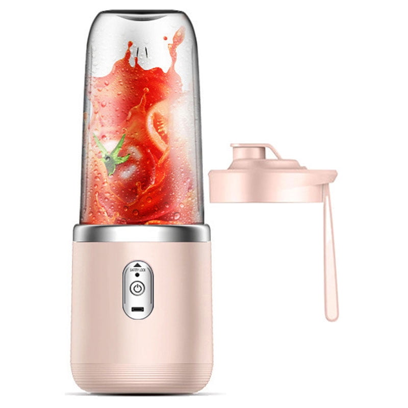 400ml Portable Small Electric Juicer Stainless Steel Blade Cup Juicer Fruit Automatic Smoothie Blender Kitchen Tool