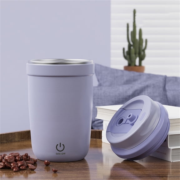 400ml Smart One Click Automatic Mixing Cup, USB Rechargeable Magnetic Stirring Mug, Hands Free Even Blending Drink Vessel, Compact Multi Scenario Travel Office Drinkware