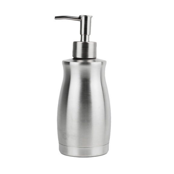400ml Stainless Steel Soap Dispenser, Leak-Proof and Rust-Resistant for Kitchen and Bathroom, Manual Pump with 13.5oz Capacity, Sleek Modern Design, 1pc
