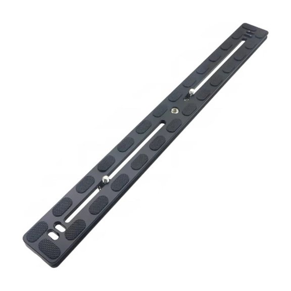 400mm Aluminum Alloy Quick Release Plate with Double Slide Rails for Two DSLR Cameras Stability