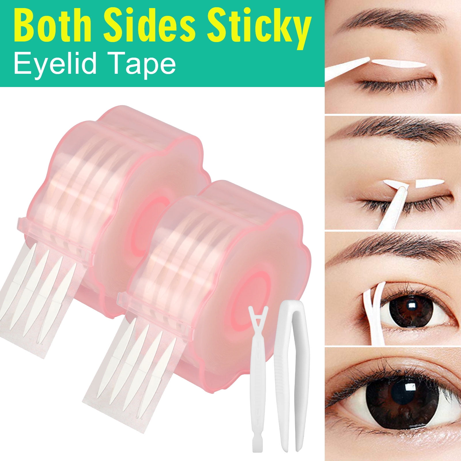 400pairs Natural Invisible Double Side Eyelid Tapes Stickers, Medical-use  Fiber Strips, Invisible Double Eyelid Tapes, Instant Eyelid Lift Sticky