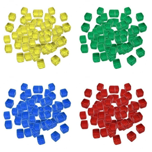 400pcs 10mm 4 Colors Transparent Dices Board Games for Party KTV Toys