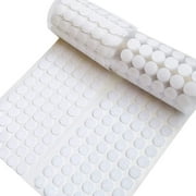 400pcs 200 Pair Sets 15mm Diameter Sticky Back Hook, Self Adhesive Dots Loop Tapes for DIY Crafts Office Classroom White