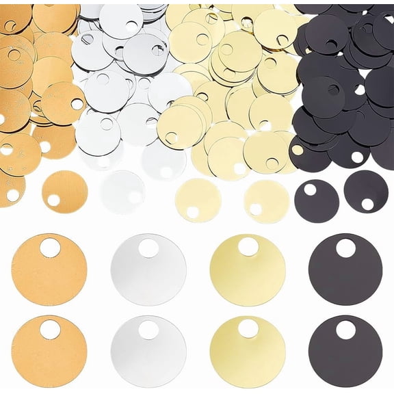 400pcs 20mm Flat Round Sequin Paillettes 4 Colors Large Sequins Iridescent Spangles Loose Sequins Iridescent Circle Dots for DIY Crafts Arts Jewelry Making Sewing Embroidery Party Decoration