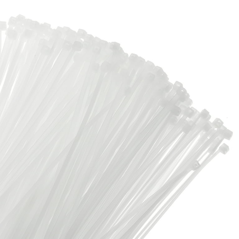 100-Pack 6-Inch White Nylon Cable Ties With Adhesive Mounts – Heat & UV Resistant For Home, Office & Outdoor