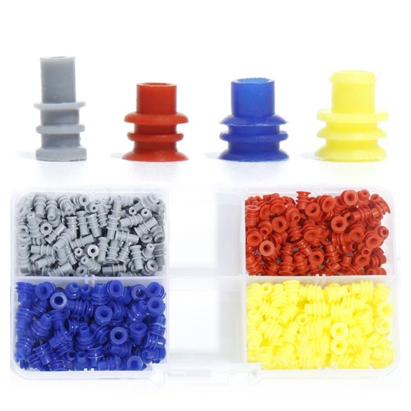 400pcs Assorted Rubber Grommet Set Flexible cable managements Multipurpose Rubber Gromment for Automotive Home