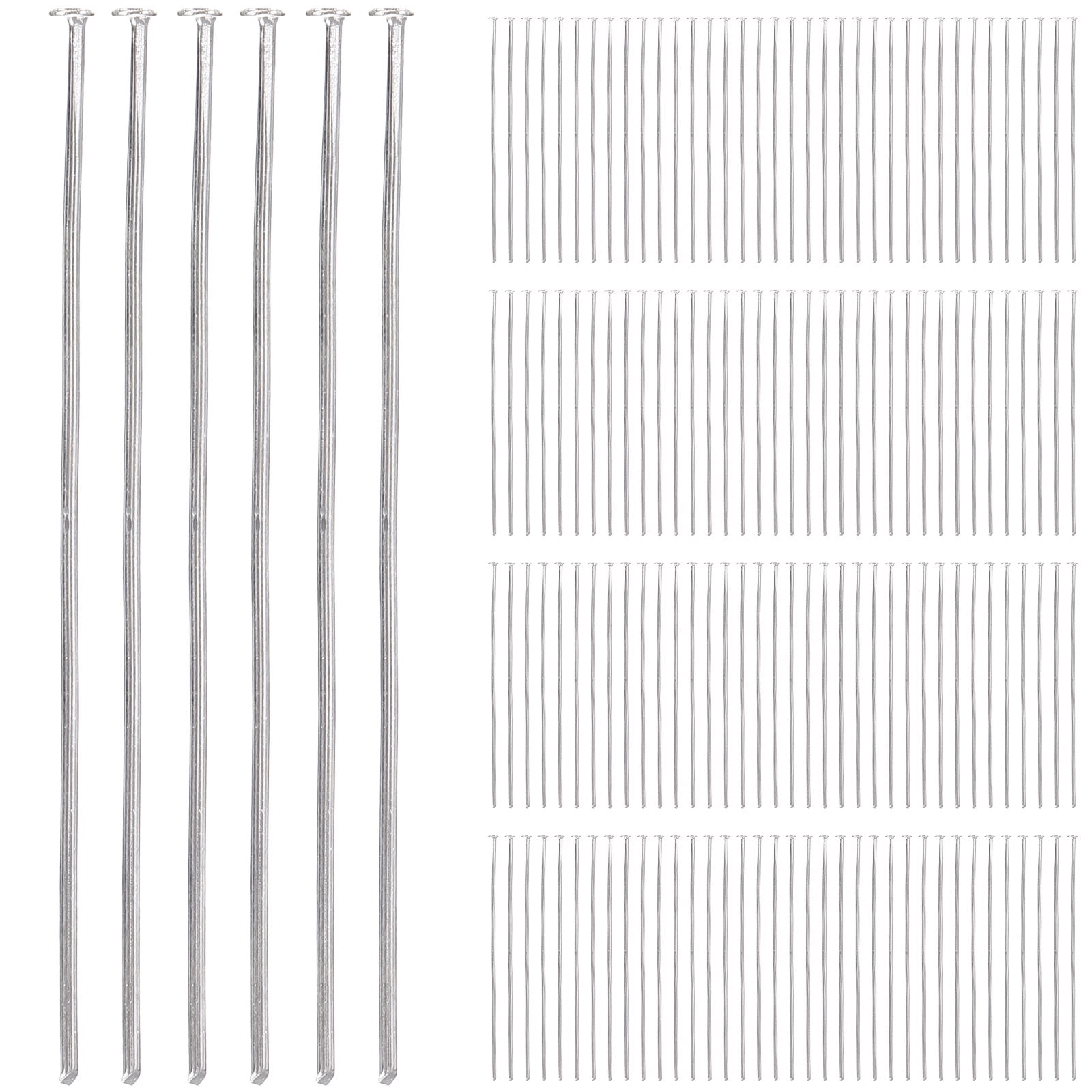 400pcs Flat Head Pins Metal End Head Pins Jewelry Beading Dangle