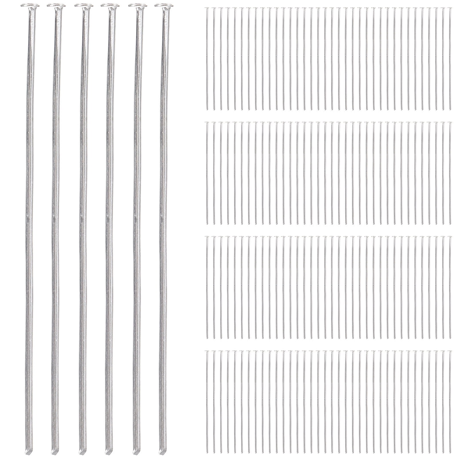 400pcs Flat Head Pins Metal End Head Pins Jewelry Beading Dangle Earring Making Head Pins