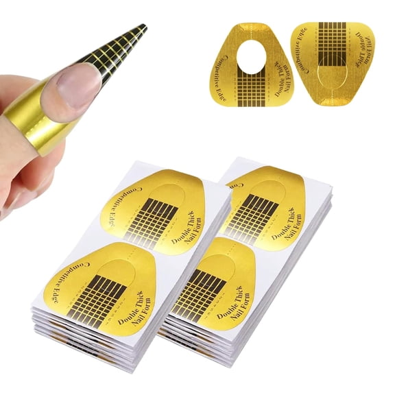 400pcs Nail Forms for Builder Gel Acrylic Nails Extension Forms DIY at Home Nail Forms for Create Long Lasting Gel Extensions Professional Nail Art Supplies