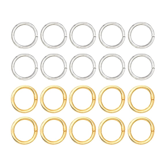 400pcs Open Jump Rings 6mm (0.24 inch) O Ring Connector (Wire 21 Gauge/0.7mm/0.028 Inch) for Jewelry Craft Making