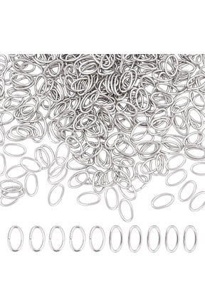 400pcs Oval Jump Rings Stainless Steel Open Rings Jewelry Connector Rings O Ring for Bracelet Necklace Jewelry DIY Crafts 10x6mm DIY Stainless Steel Color