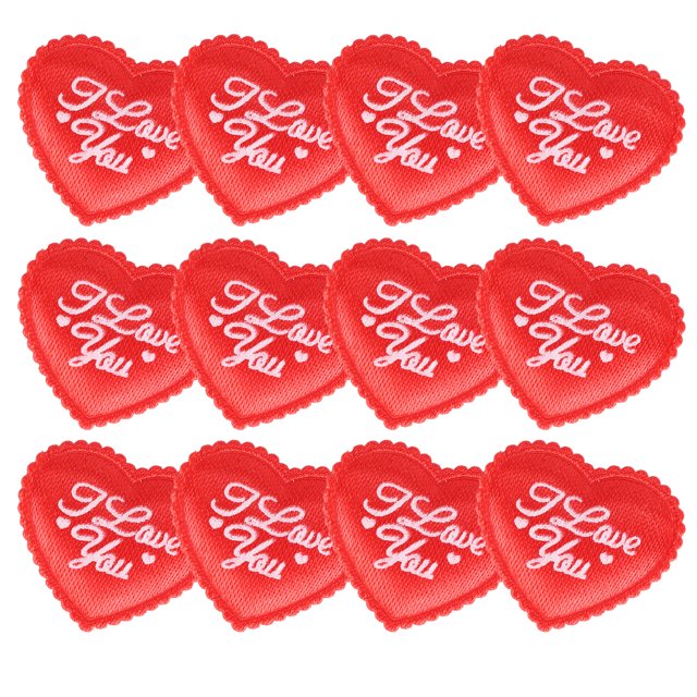 400pcs Red Heart Shape Petals Fabric Printed Valentine's Day Confetti