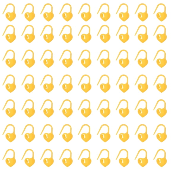 400pcs Stitch Markers, Heart Stitch Locking Stitch Marker Crochet Needle Clip Counter for DIY Handcraft Knitting and Crocheting, Yellow