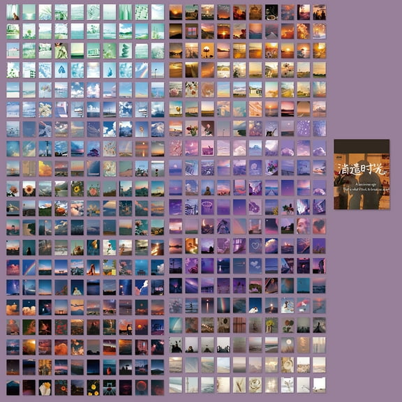 400pcs Vintage Scrapbook Supplies DIY Paper Stickers Vintage Ephemera Pack Craft Kits Notebook Collage Aesthetic Gifts