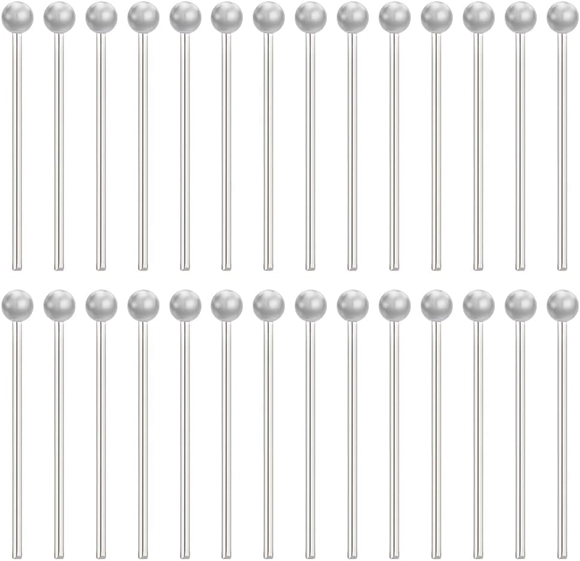 Eye Pins MECCANIXITY 200Pcs 30mm Brass Flat Head Pins Jewelry Head...
