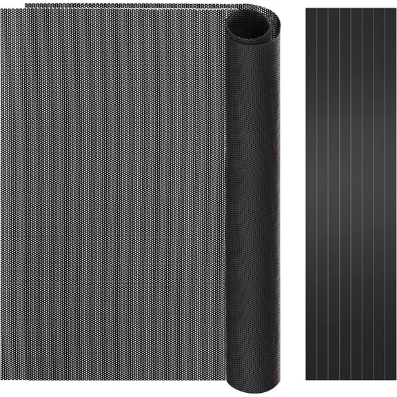 400x300mm DIY PC Case Dust Mesh Filter, [2 Pack] PVC Dustproof Magnetic Dust Filter Cover, PC Mesh Grill with Magnetic Frame Strip Computer Cooler Fan Dust Filter for Computer PC Case, Black