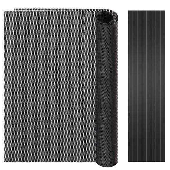 400x300mm DIY PC Case Dust Mesh Filter, [2 Pack] PVC Dustproof Magnetic Dust Filter Cover, PC Mesh Grill with Magnetic Frame Strip Computer Cooler Fan Dust Filter for Computer PC Case, Black