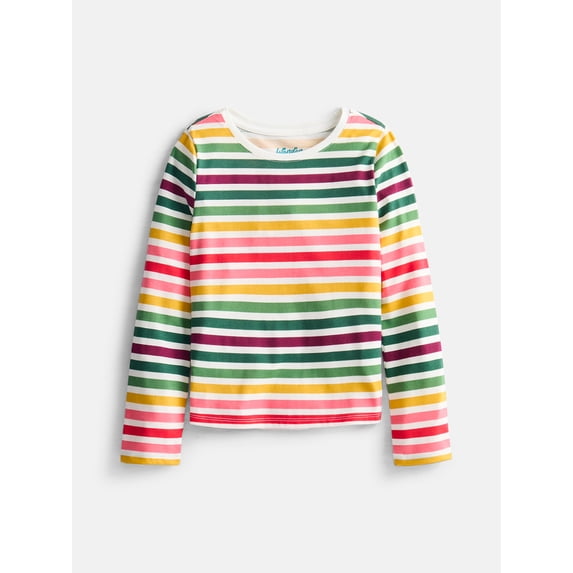 Wonder Nation Girls Kid Tough Tee with Long Sleeves, Sizes 4-18 & Plus