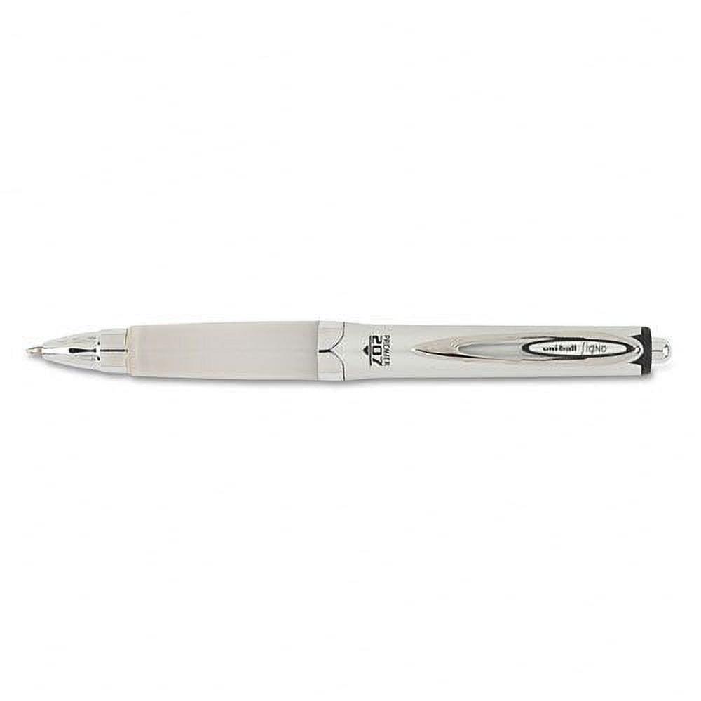 40108 uni-ball Signo 207 Premier Rollerball Pen w/ Gel Grip, Med Black, 2 Each