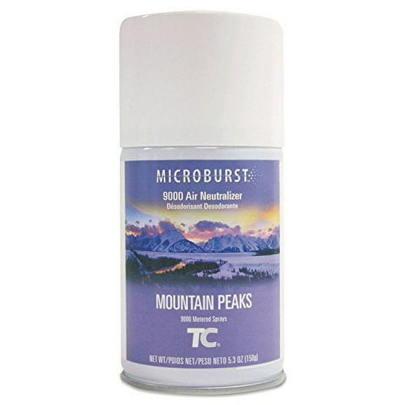 4012461 Microburst 9000 Air Freshener Refill Mountain Peaks 5.3Oz Aerosol 4/Carton