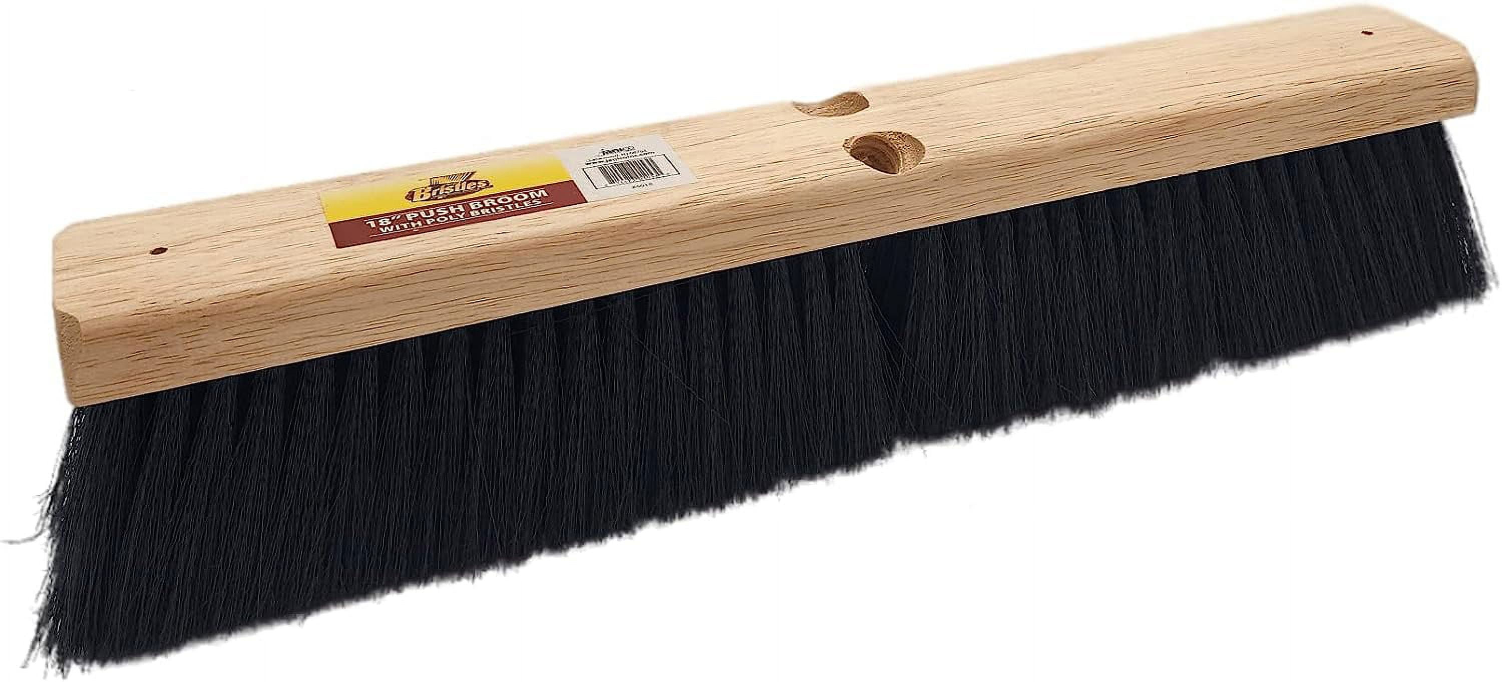 4018 18” Indoor Push Broom Head Heavy Duty Hardwood Block, propylene